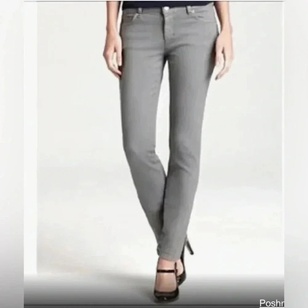 Michael Kors Womens Gray Skinny Jeans Size 4 Low Rise Stretch Denim